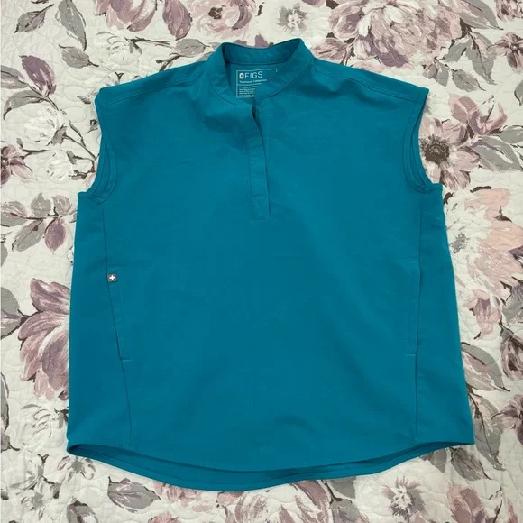 Figs Blue Rafaela Top & Zamora Joggers - Picture 1 of 8